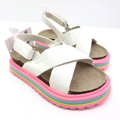 Sandalias Carters Cindy Bebé Niña Talla 5 Blanco Rosa Plantilla Plataforma CS22L05B Foto 1 de 4