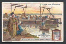 Syr Darja Darya Boat Camels People Russia Uzbekistan 1890s