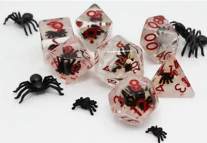 FBG2425 - Black Widow RPG Dice Set (7) (Foam Brain Games) - Picture 1 of 1