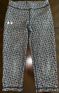 Girls Black, White, & Gray Active / Athletic Wear Capris ~ Bottoms by Under Armo - Picture 1 of 1