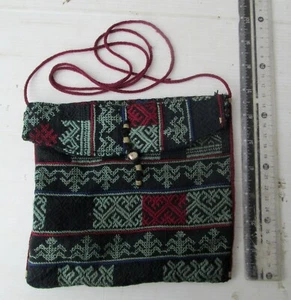 Vintage Hmong Hill Tribe Handmade Silk & Cotton Handbag Pouch - Picture 1 of 2