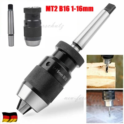 1-16mm Schnellspann-Bohrfutter mit Kegeldorn MT2 Austreiblappen B16 Bohrfutter - Bild 1 von 4