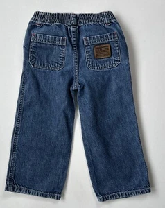 Vintage Toddler 3T Ralph Lauren Denim Jeans Flag Patch 100% Cotton Wide Leg - Picture 1 of 7