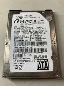 HITACHI 120GB HTS722012K9A300 7K200-120 7200RPM SATA Laptop Hard Drive 0A53413 - Picture 1 of 5