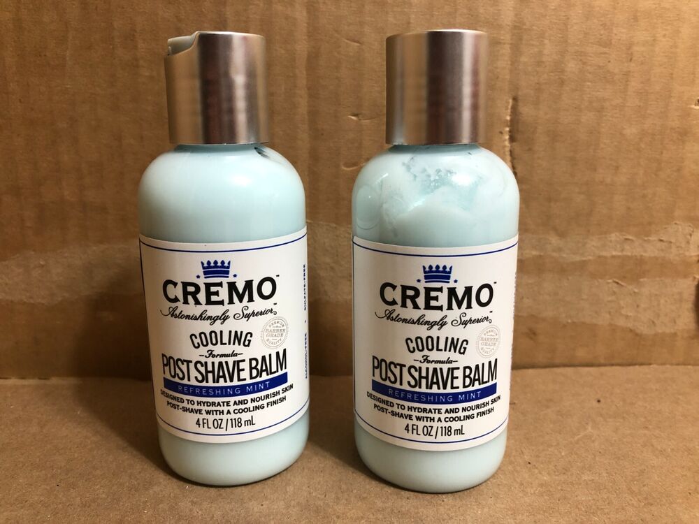 Cremo Cooling Formula Post Shave Balm, Refreshing Mint 4 oz/118mL (Lot of 2) **