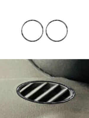 1PCS Black Carbon Fiber Vent Border Trim Sticker For Audi TT 8N 2001-2006 - Image 1 of 4