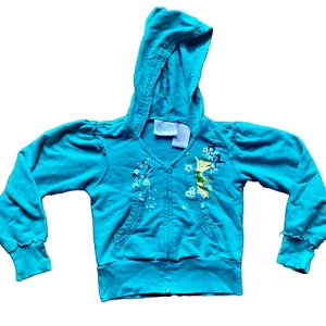 Disney Faires Tinkerbell Mädchen Kleinkind 3T/4T XS Kapuze kurze Jacke Taschen Reißverschluss - Bild 1 von 8