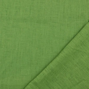 Olive Green 100% Washed Linen Fabric Curtain Cushion Breathable Dress Material - Picture 1 of 3