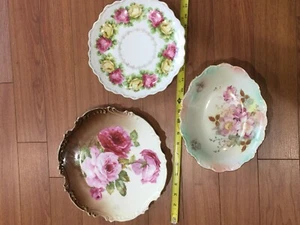 2 PCs Z. S & Co Bavaria Cabinet Plates & 1 PCs Schumann Arzberg WILD ROSE Bowl - Picture 1 of 11