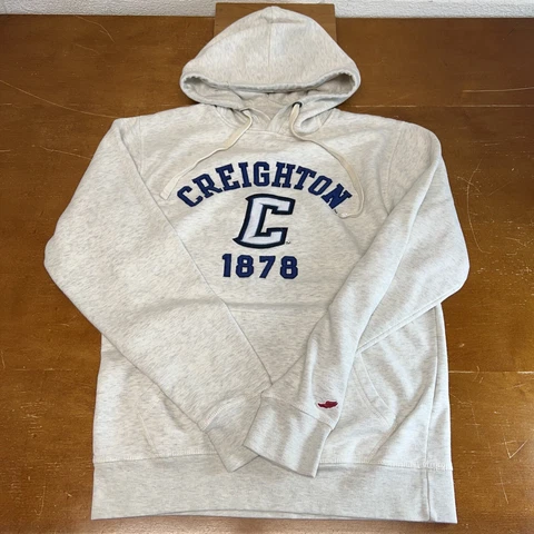 Creighton Bluejays Hoodie Mens Medium Gray Pullover Sweatshirt League Cover