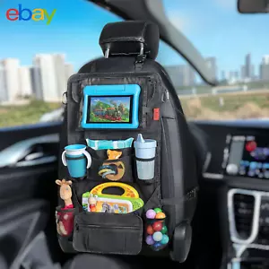 2X Car Back Seat Organiser Ipad Tablet Holder Storage Kick Mats Kids Toys Bag - Picture 1 of 3