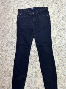 Gap Womens Sz 6/28r Legging Skimmer Mid Rise Ladies Casual Designer Jeans Black - Picture 1 of 9