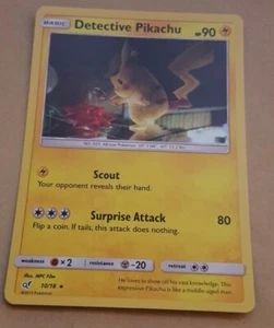 POKEMON - DETECTIVE PIKACHU - PIKACHU 10/18 - ENGLISH VERSION (HOLO) NM - Picture 1 of 1