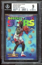 Michael Jordan Card 1997-98 Topps Chrome Season's Best Refractors #sb6 BGS 9