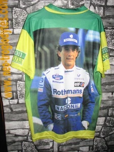 Vintage Nacional Senna Ayrton jersey shirt trikot maillot tribute '80s XLARGE - Picture 1 of 2
