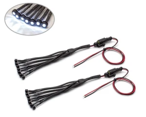 WHITE Car Motorbike LED Auxiliary Light Set - Flush Mount - 14 Piece - Picture 1 of 9