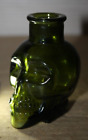 Ultra RARE Antique Green Glass Scull Poison Bottle