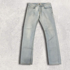 Sandro New Droit Paris Slim Straight Jeans Size 32 x 31 Light Wash Button Fly