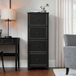 File Cabinet 4-Drawer Dark Charcoal Office Furniture Home Decorators Collection - Picture 1 of 11