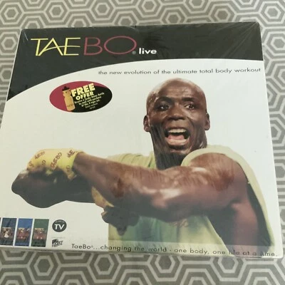 1999 Taebo Live Billy Blanks Set Of 4 VHS Fitness Workout Tapes New In Box - Image 1 of 4