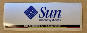 sun microsystems the network is the computer laptop sticker 15x5 cm - Photo 1/1