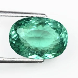 6.21 Cts  GIA Certified gem Oval Green Natural Brazil Paraiba With 'Video' - Picture 1 of 6