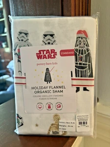 Pottery Barn Christmas Star Wars PILLOW SHAM Disney Solo grogu holiday party / - Picture 1 of 23