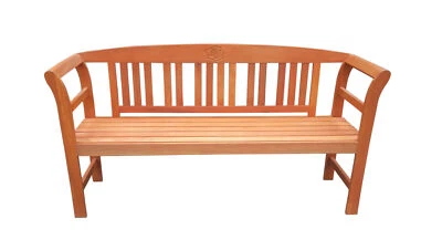 HC GARTEN & FREIZEIT Gartenbank Akazien Holz Wetterfest Tisch Ablage 3-Sitzer