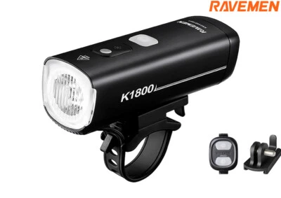 Ravemen K1800 Bike Front Light Bicycle Rechargeable Wireless New AI Night Riding - image 1 of 4