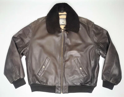 Chevignon Lederjacke dunkelbraun Bonds Gr. XL mit abnehmbaren Webpelzbesatz - Bild 1 von 4