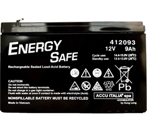 Batteria 12V 9Ah AGM VRLA Energy Safe - Faston F2 - Per UPS e Allarmi - Nuova - Foto 1 di 1