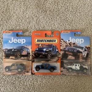 Matchbox 18 Jeep wrangler Jl 20 Jeep gladiator And 05 Jeep Gladiator Set Lot - Picture 1 of 4