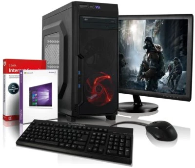 HMCW i7 4770 Business Komplett PC+24" TFT 16GB 256GB SSD + 1 TB DVD±RW Computer Win10