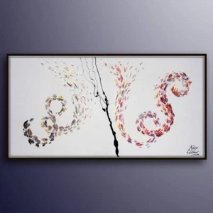 Abstract Dancing Couple 55" - Minimalist art, impasto style, art neuevou style, - Bild 1 von 4