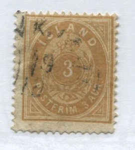 Iceland 1882 3 aurar orange used - Picture 1 of 1