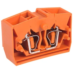 WAGO 264-336 4 Conductor Fixing Flanges End Terminal Block Orange - Picture 1 of 1