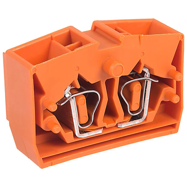 WAGO 264-336 4 Conductor Fixing Flanges End Terminal Block Orange - Image 1 of 1