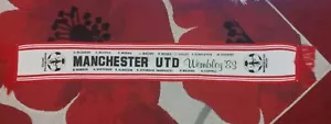 Vintage MANCHESTER UNITED 80S SCARF *FREE UK DELIVERY* - Picture 1 of 7
