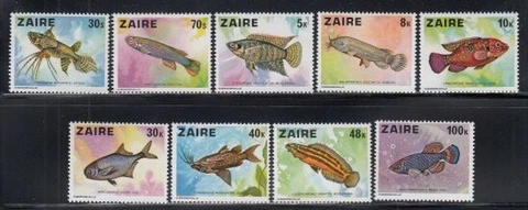 ZAIRE Fish MNH set Cover