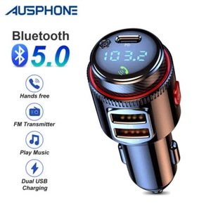 Bluetooth 5.0 Wireless Radio Car FM Transmitter PD Dual USB Charger MP3 Player - Picture 1 of 16