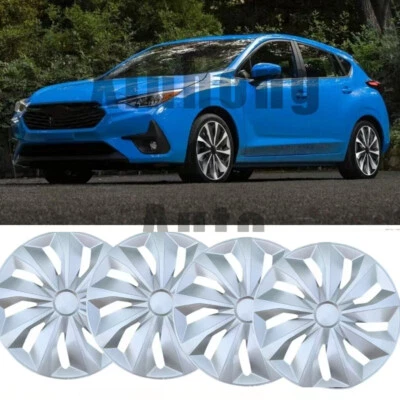 15" inch Hubcaps For Subaru Impreza Wheel Rim Covers Snap On Silver 4pcs Foto 1 de 4