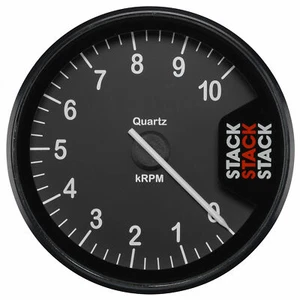 Stack ST200 80mm Clubman Black Dial Tachometer Gauge - 0-10000rpm - Afbeelding 1 van 3