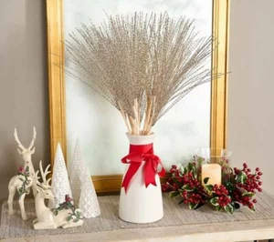 Set of 10 Gold Branches Cascading Tinsel Twist Picks by Valerie Parr Hill New - Picture 1 of 6