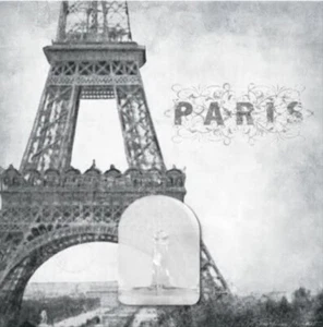 PARIS MAGIC HOOK wall sticker 1 decal with hook room decor EIFFEL TOWER  - Picture 1 of 2