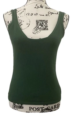 Valentino Spaghetti Strap Knit Tank Top. Green Made In ITALY. Women’s Medium - Image 1 of 4