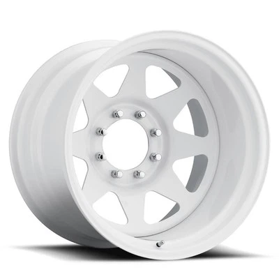 U.S. Wheel 70 Series White 8-Spoke Wheel 15"x10" 5x4.5" BC - Image 1 of 4