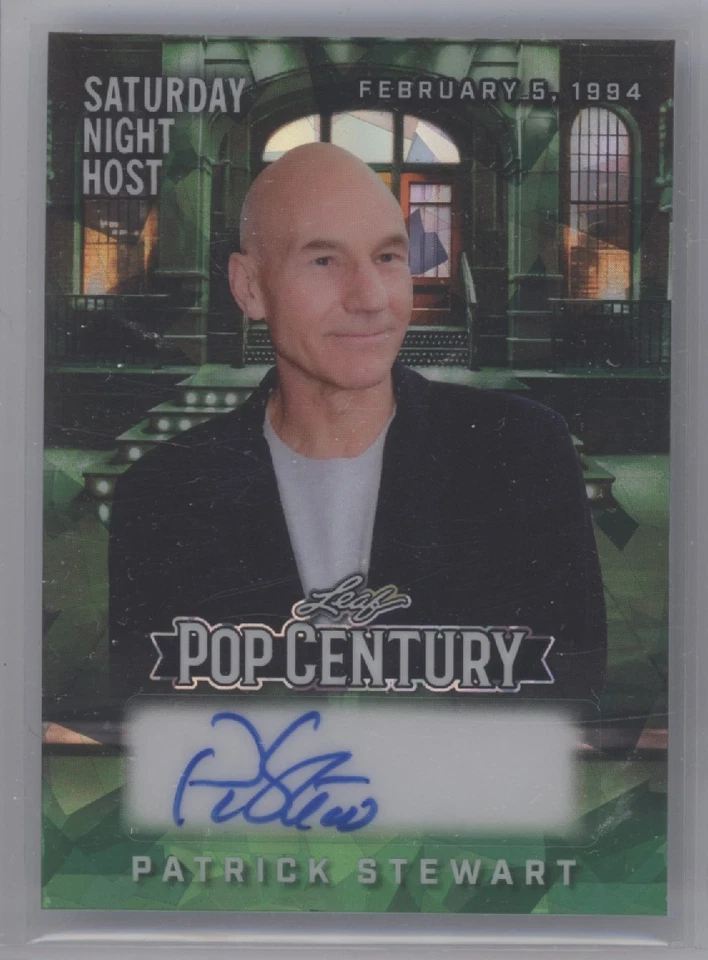 Patrick Stewart 2025 Leaf Pop Century Saturday Night Live SNL Host Auto True 1/1 - Изображение 1 из 1