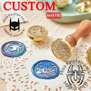 Personalized Custom Wax Seal Stamp with Wooden Handle Your Logo Design N278-N290 - Picture 1 of 16