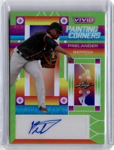 2022 Leaf Vivid Prelander Berroa Auto /35 SP Green Painting Corners RC White Sox - Picture 1 of 2