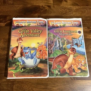 2x VHS - The Land Before Time Rated G Clamshell Movies GETESTET - Bild 1 von 5